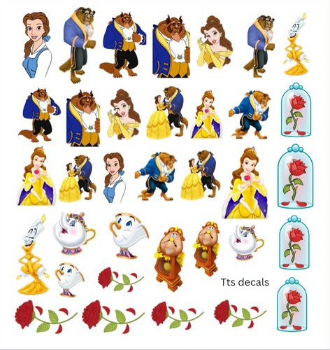 Beauty and the beast nail - and, art